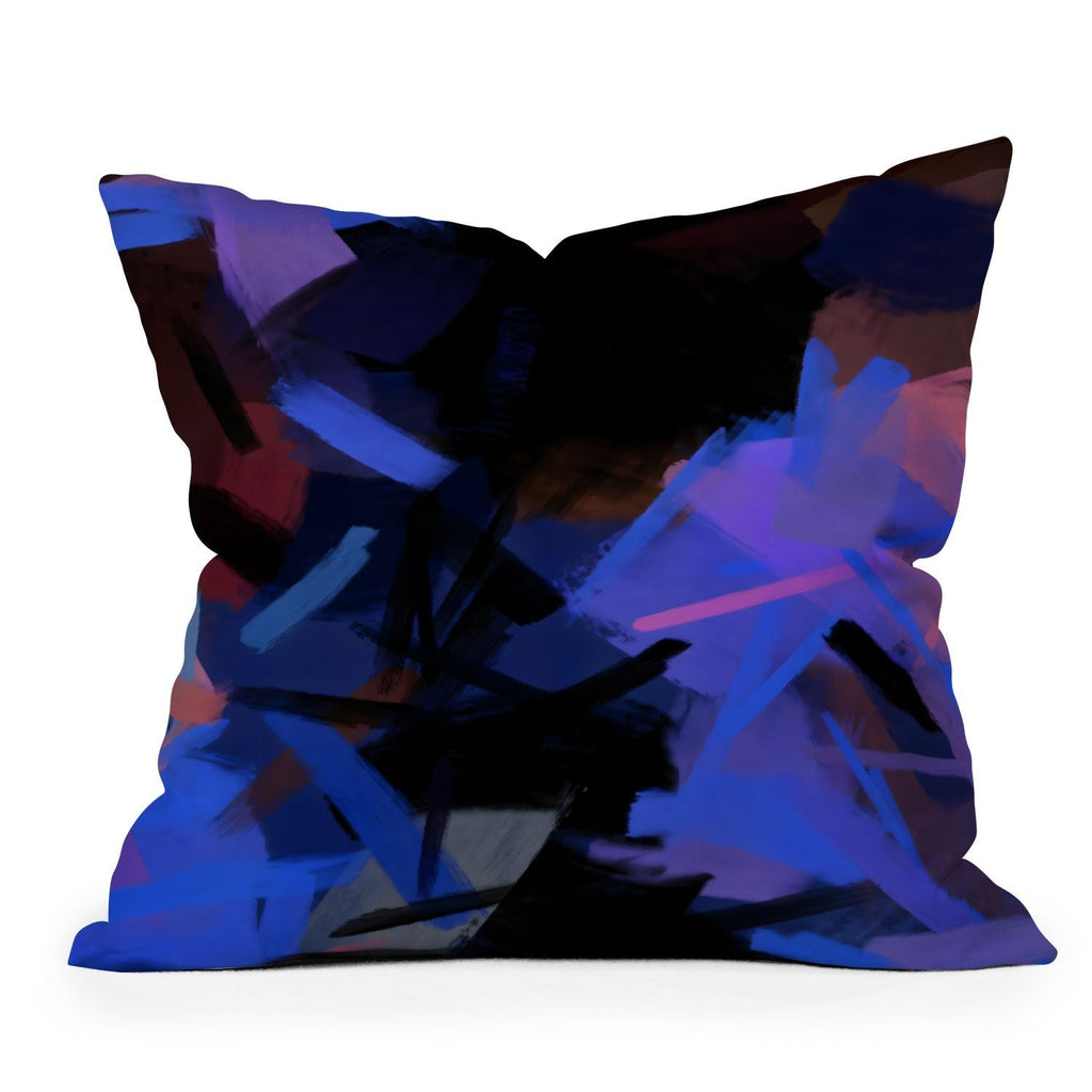 83 Oranges Midnight Sparks Throw Pillow