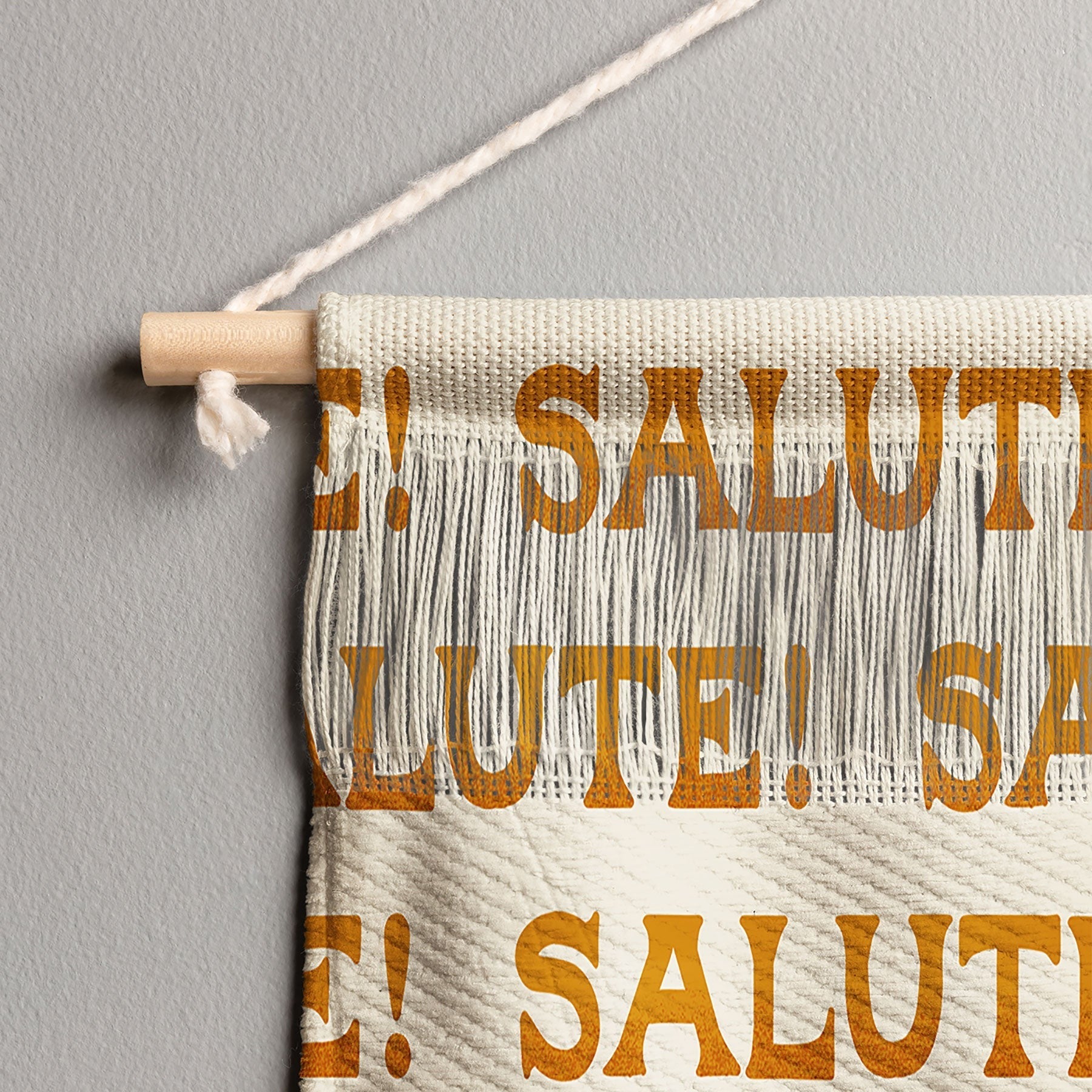 Jessica Molina Salute Gold Pattern on Cream Wall Hanging Portrait