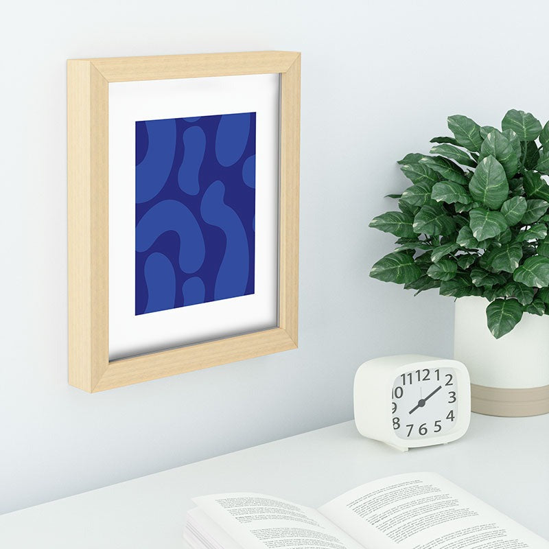 Camilla Foss Blue Pebble Recessed Framing Rectangle