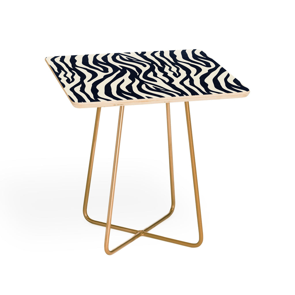 Avenie BR Navy Tiger Stripes Side Table