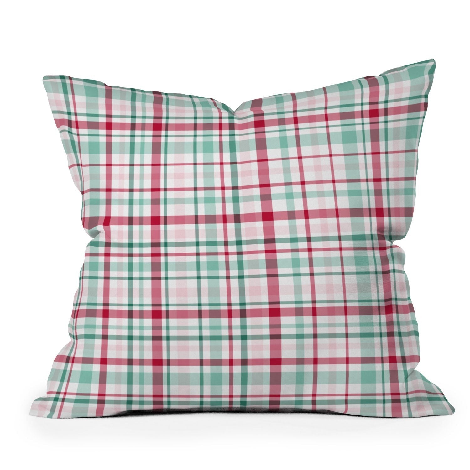 Lisa Argyropoulos Merry Vintage Plaid Outdoor Throw Pillow
