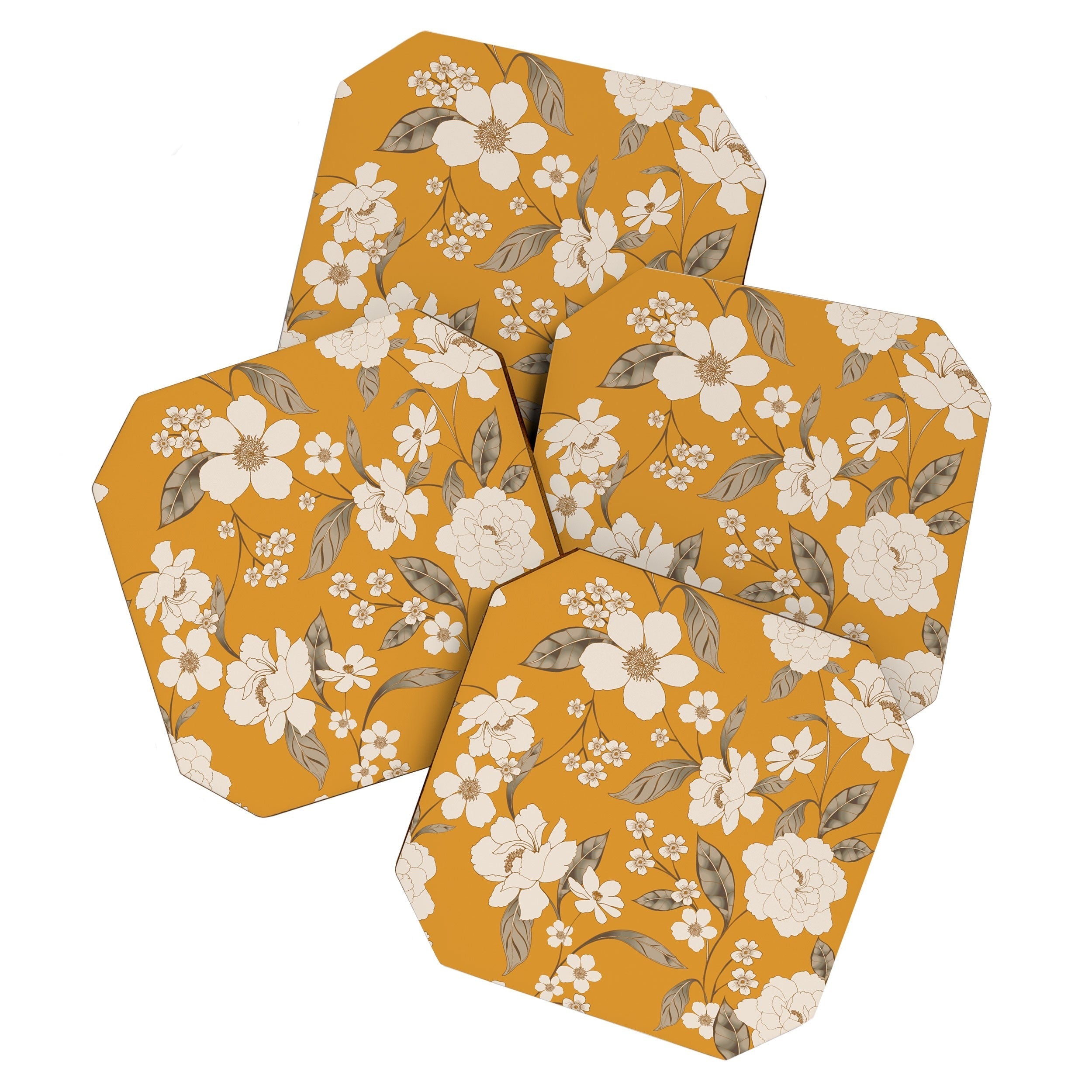 Gabriela Fuente Roberta Sunflower Coaster Set