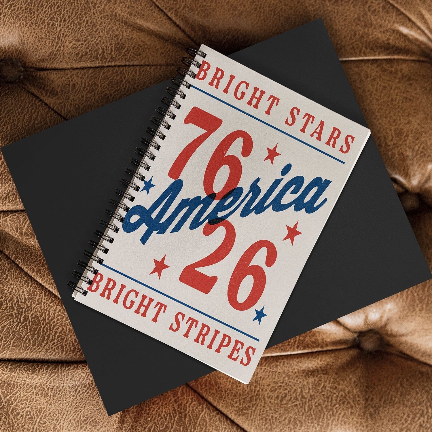 DENY Designs Bright Stars Bright Stripes Spiral Notebook