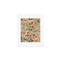 Ninola Design Botanic Retreat Painterly Tropical Flowers Sage Green Art Print