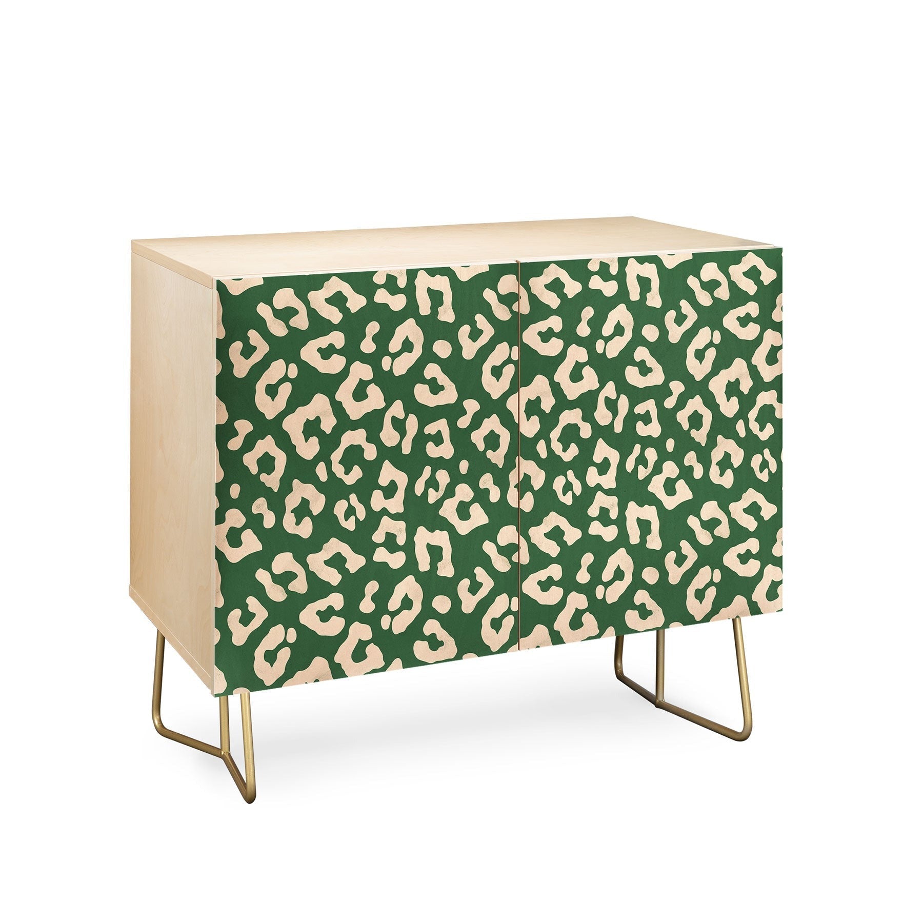 Avenie BR Cheetah Print In Green Credenza