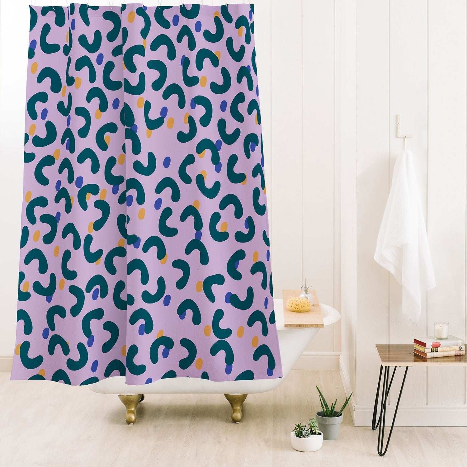 Camilla Foss Pebbles Mix Shower Curtain