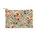 Ninola Design Botanic Retreat Painterly Tropical Flowers Sage Green Pouch