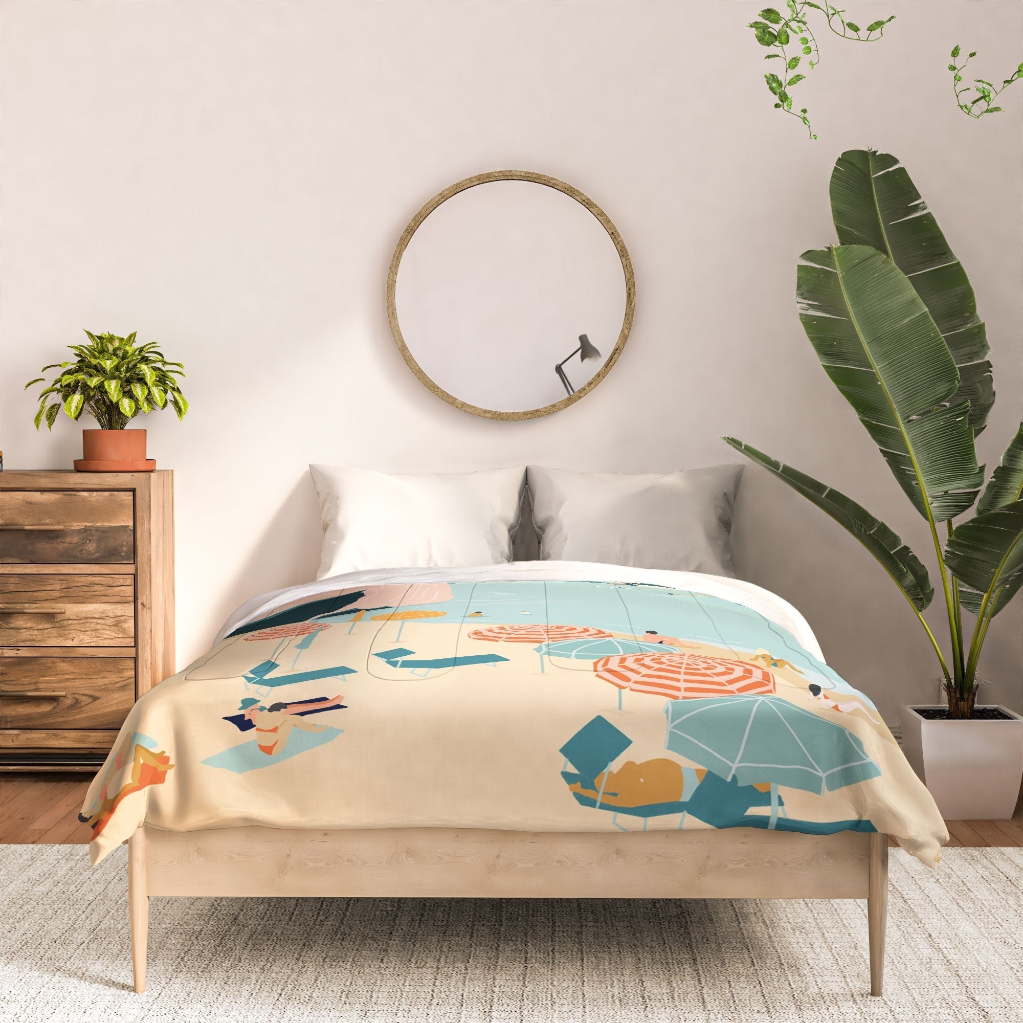 Valeria Frustaci Beach of Positano in Italy Comforter