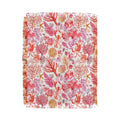 Ninola Design Botanic Retreat Coral Reef Crab Lobster Red Throw Blanket
