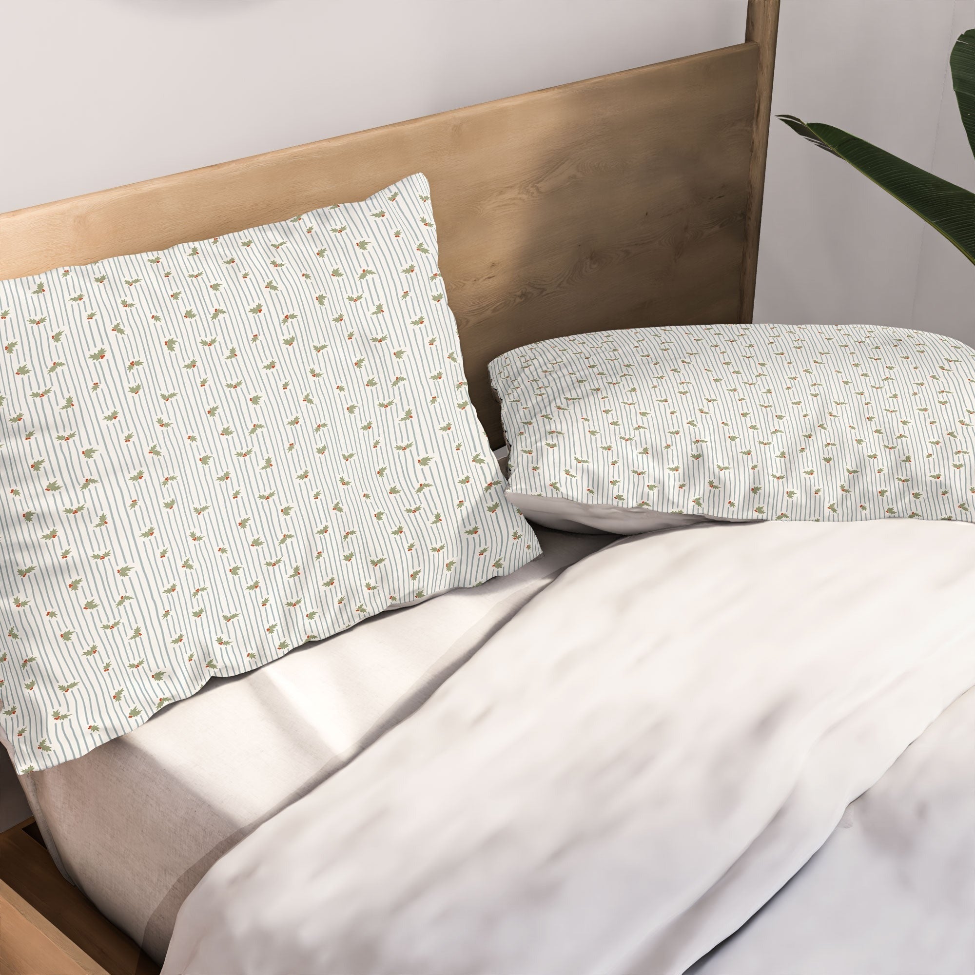 CoastL Studio Hand Drawn Holly Stripe Pillow Shams