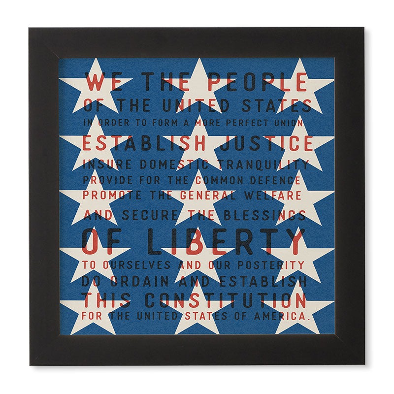 DENY Designs Starred Preamble Framed Wall Art