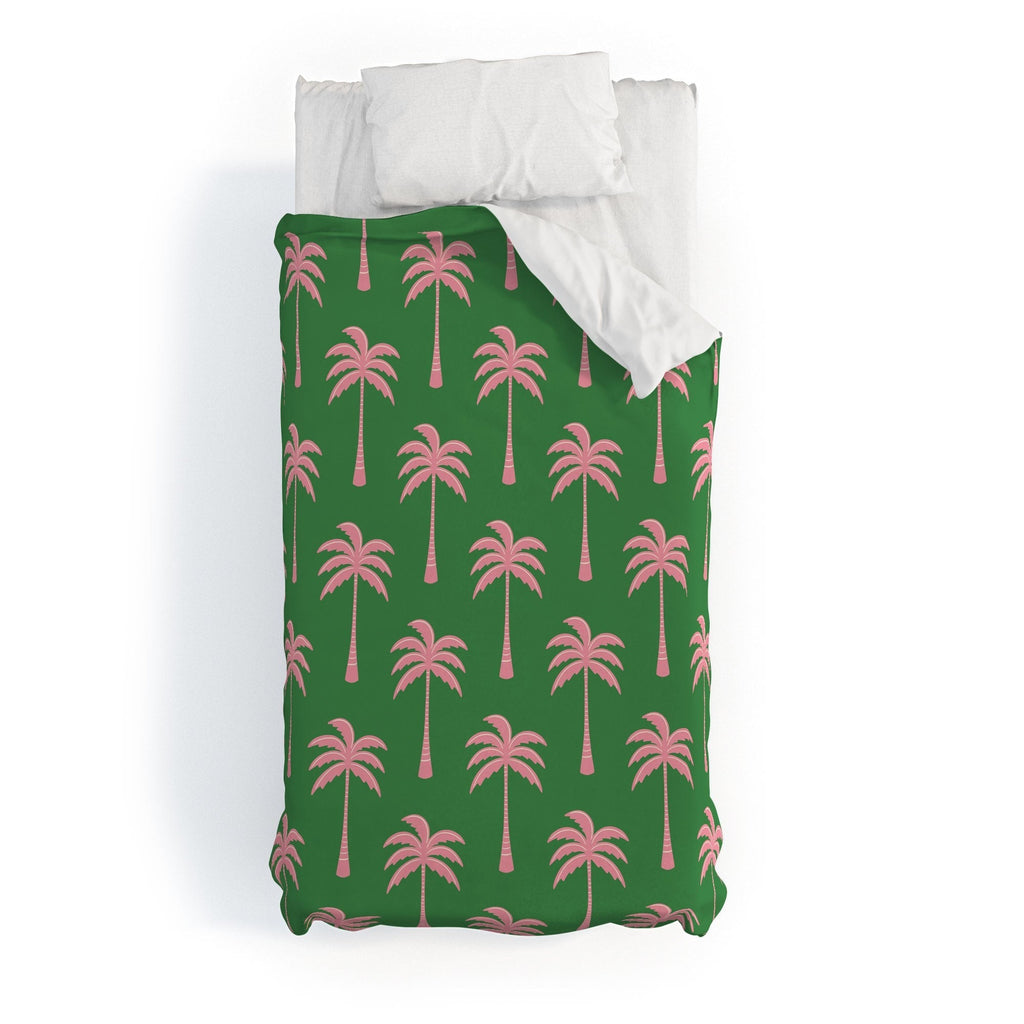 Design by Spark Pink Palm Tree Oasis Duvet Cover