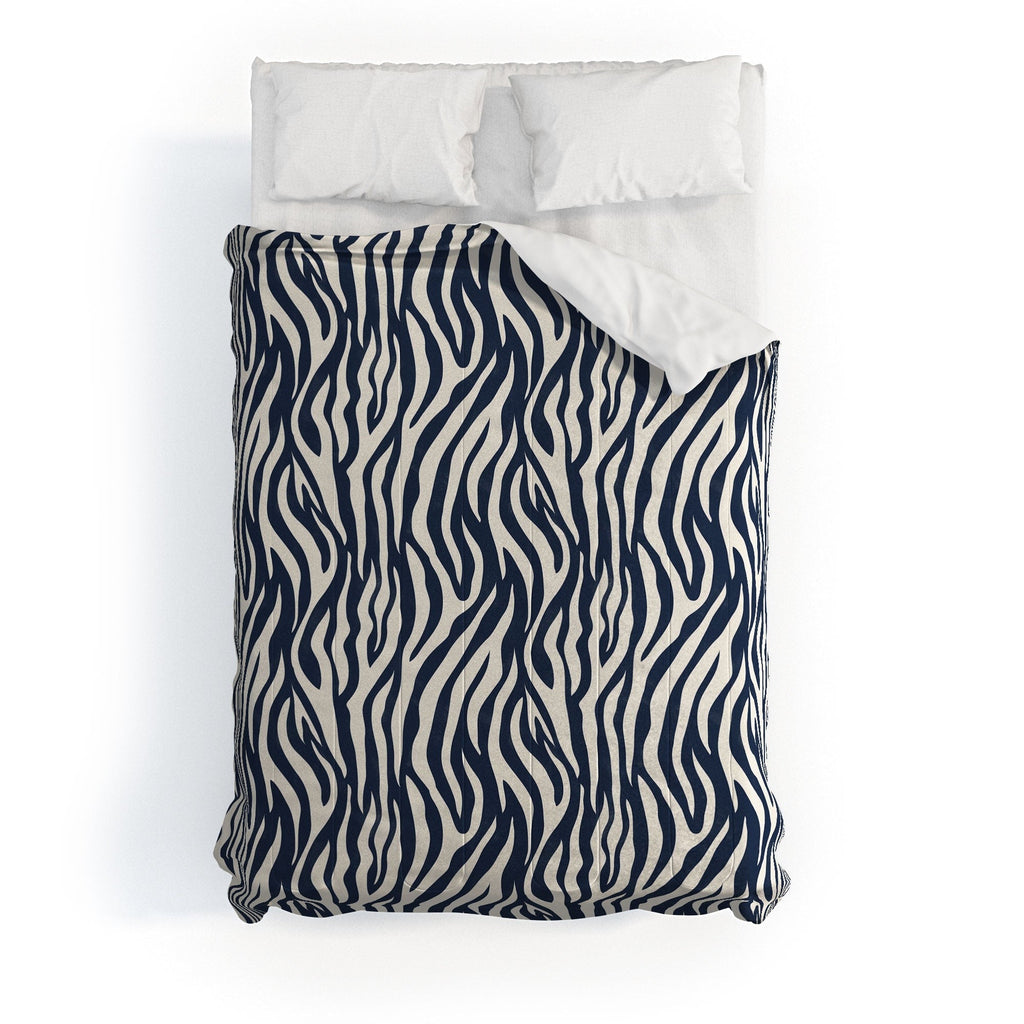 Avenie BR Navy Tiger Stripes Comforter