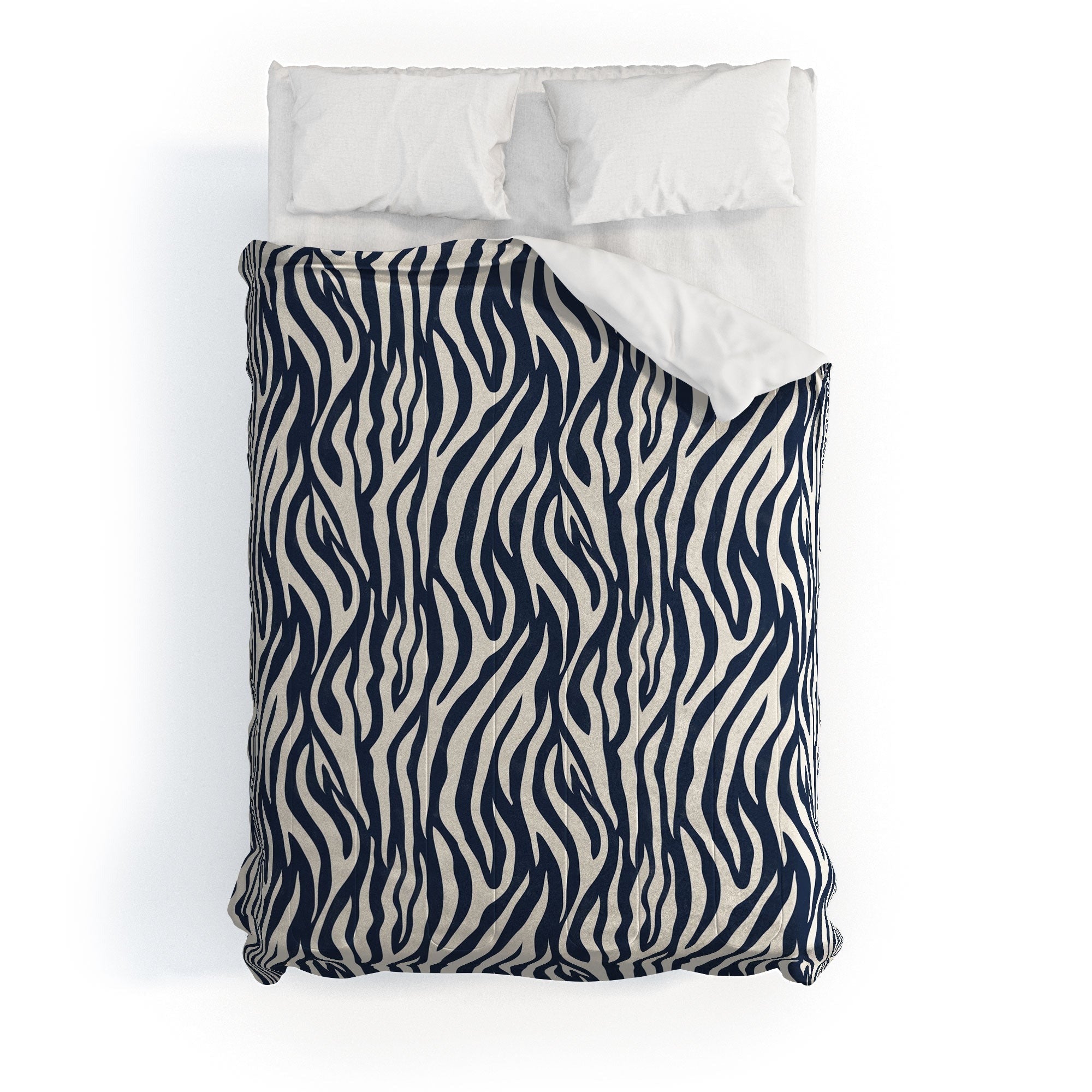 Avenie BR Navy Tiger Stripes Comforter