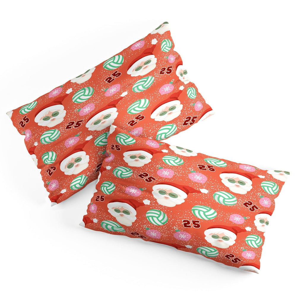 Design by Spark Sporty Volleyball Santa Pillow Shams
