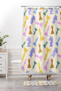 Design by Spark Chess Game Pieces Shower Curtain And Mat
