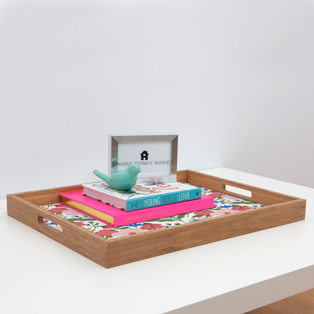 Design by Spark Wild Bloom Flowers Rectangular Tray