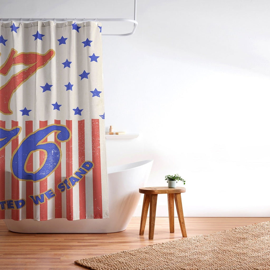 DENY Designs 1776 Stars Shower Curtain