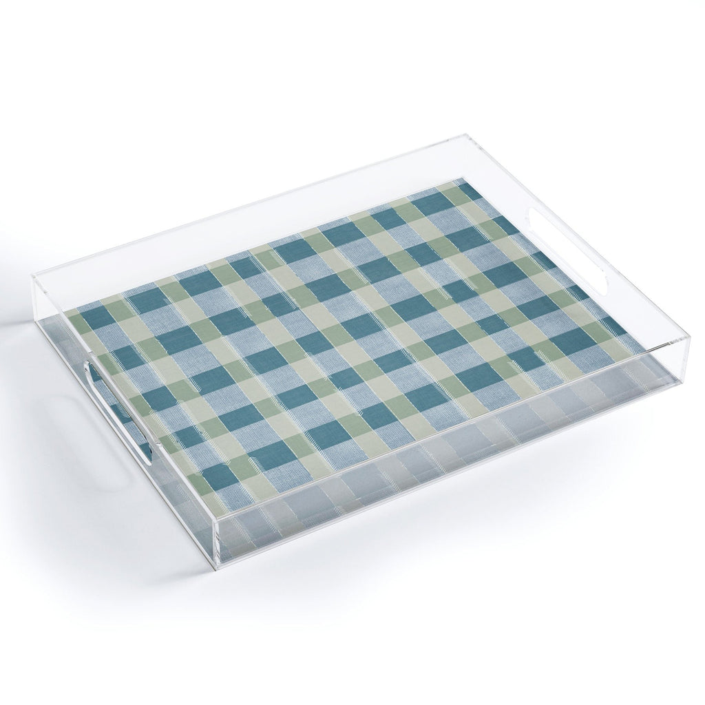 Marta Barragan Camarasa Country Style Checks Acrylic Tray