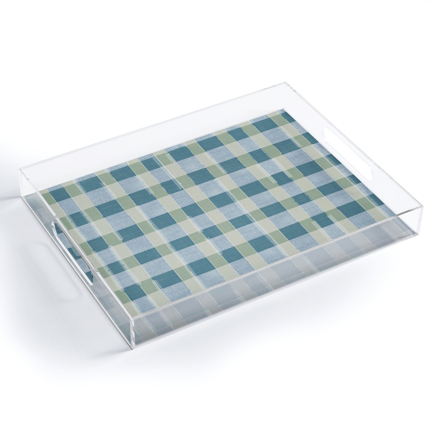 Marta Barragan Camarasa Country Style Checks Acrylic Tray