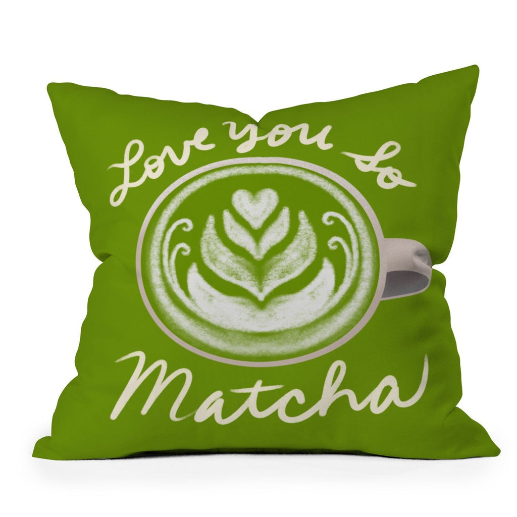Design by Spark Love You So Matcha Throw Pillow