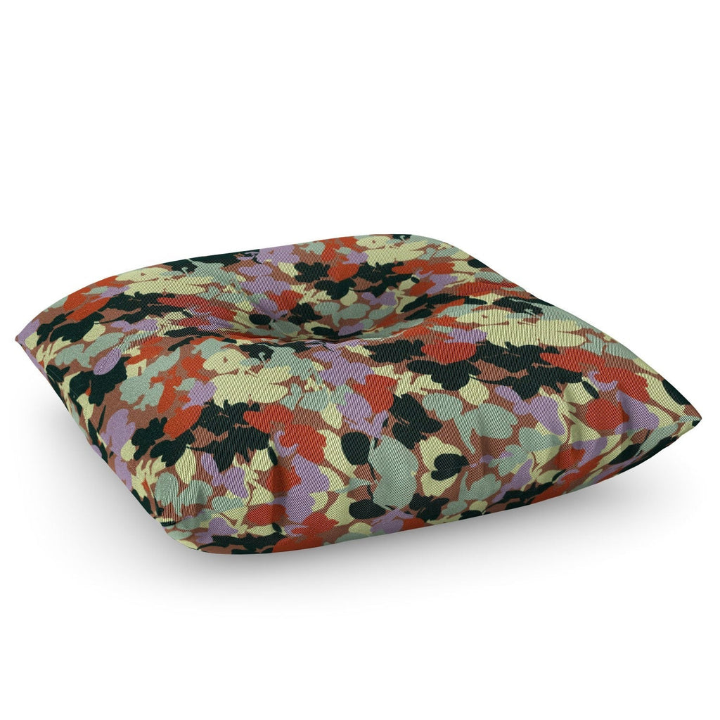 Marta Barragan Camarasa Retro Bloom Medley Floor Pillow Square