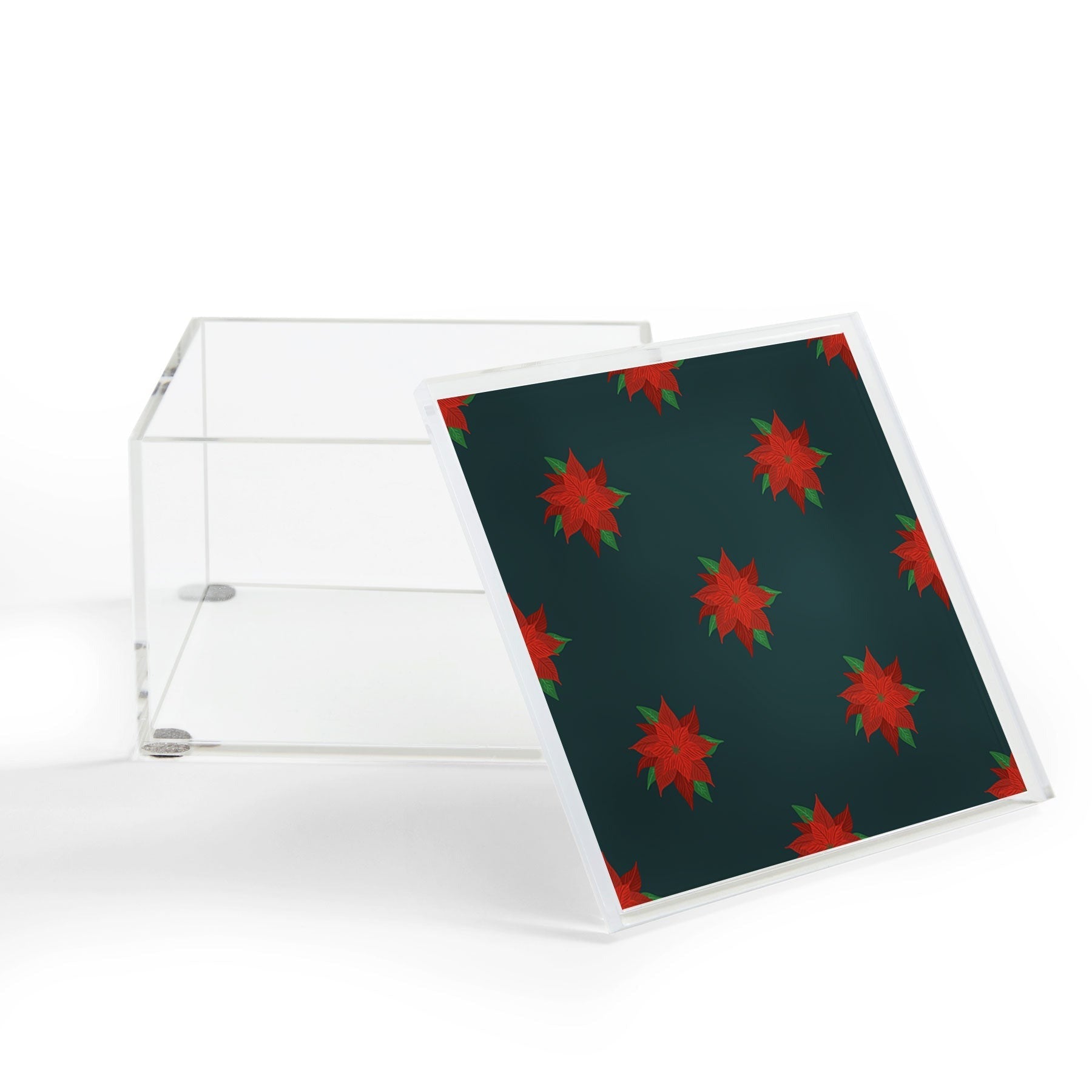 Design by Spark Poinsettia Florals Acrylic Box
