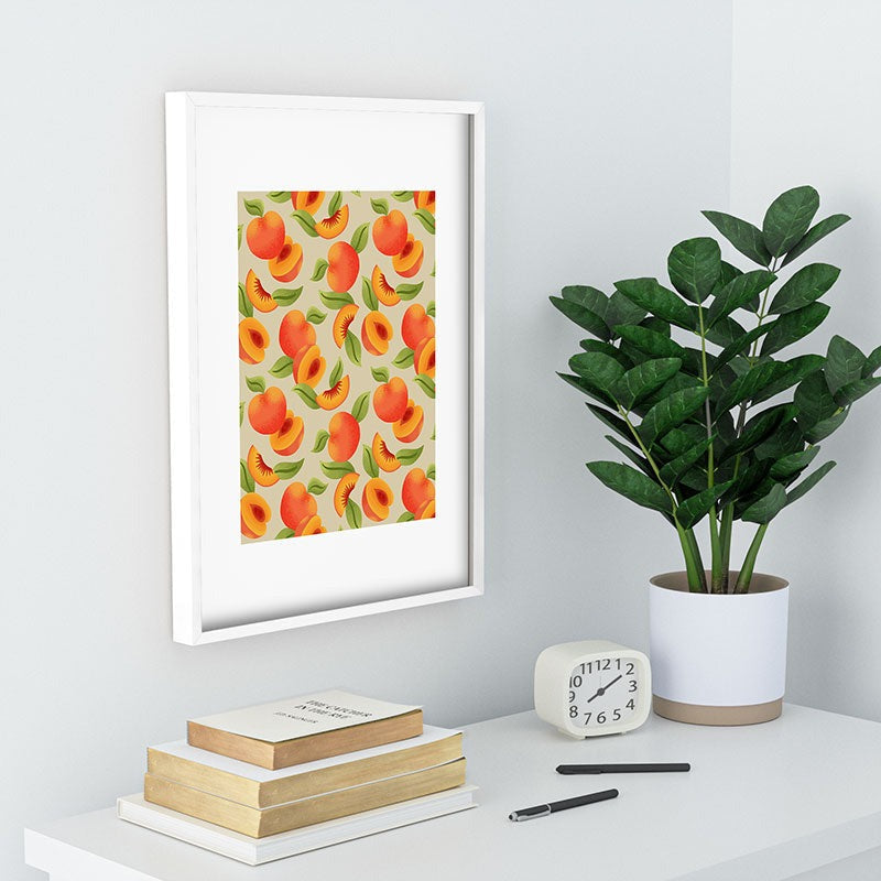 Jessica Molina Peach Pattern Recessed Framing Rectangle