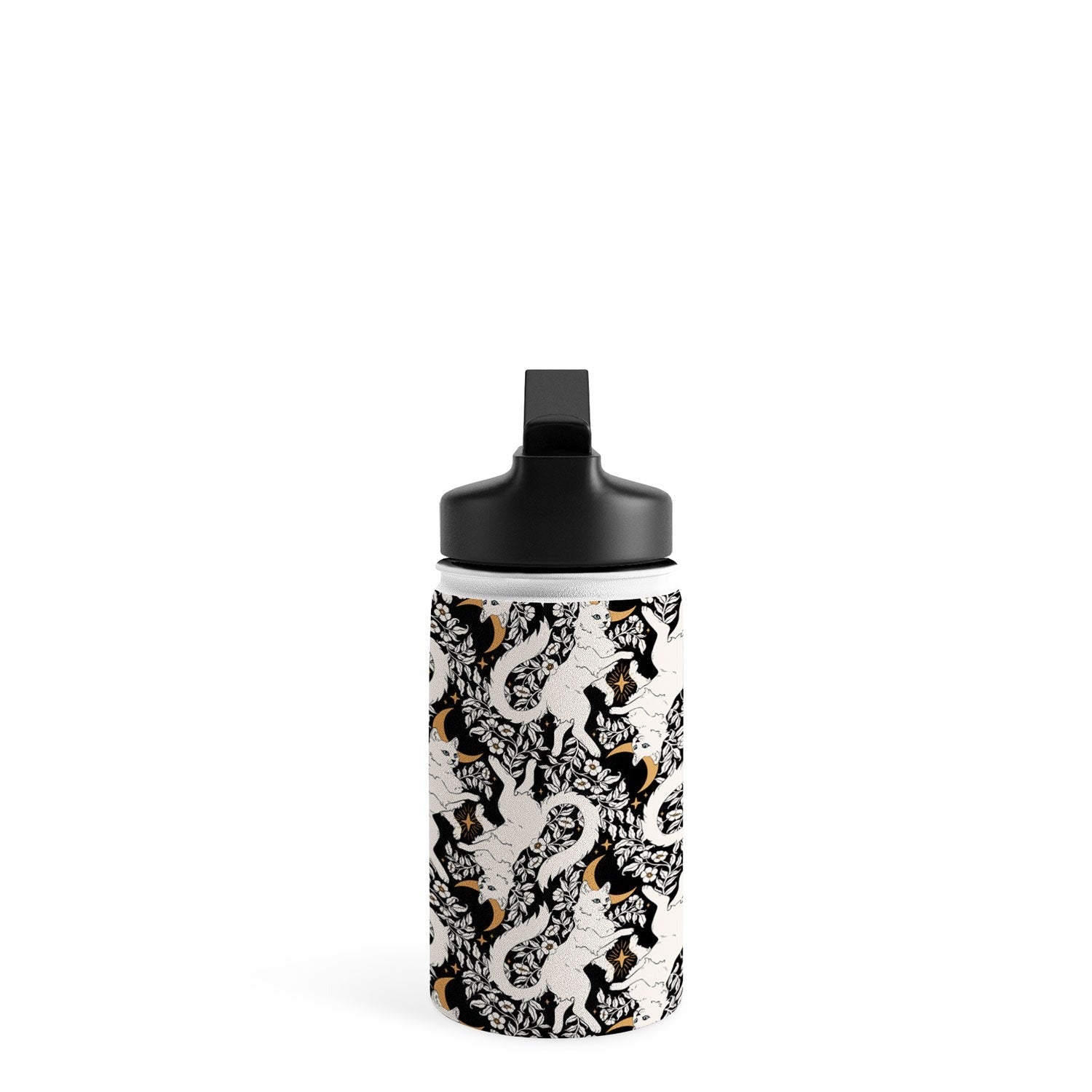 Avenie Celestial Cats Gold Water Bottle
