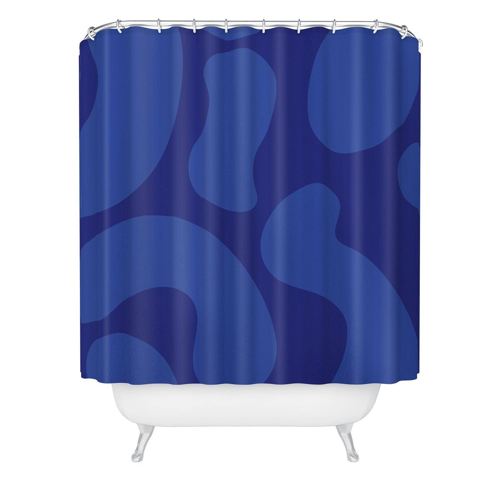 Camilla Foss Blue Pebble Shower Curtain