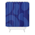 Camilla Foss Blue Pebble Shower Curtain