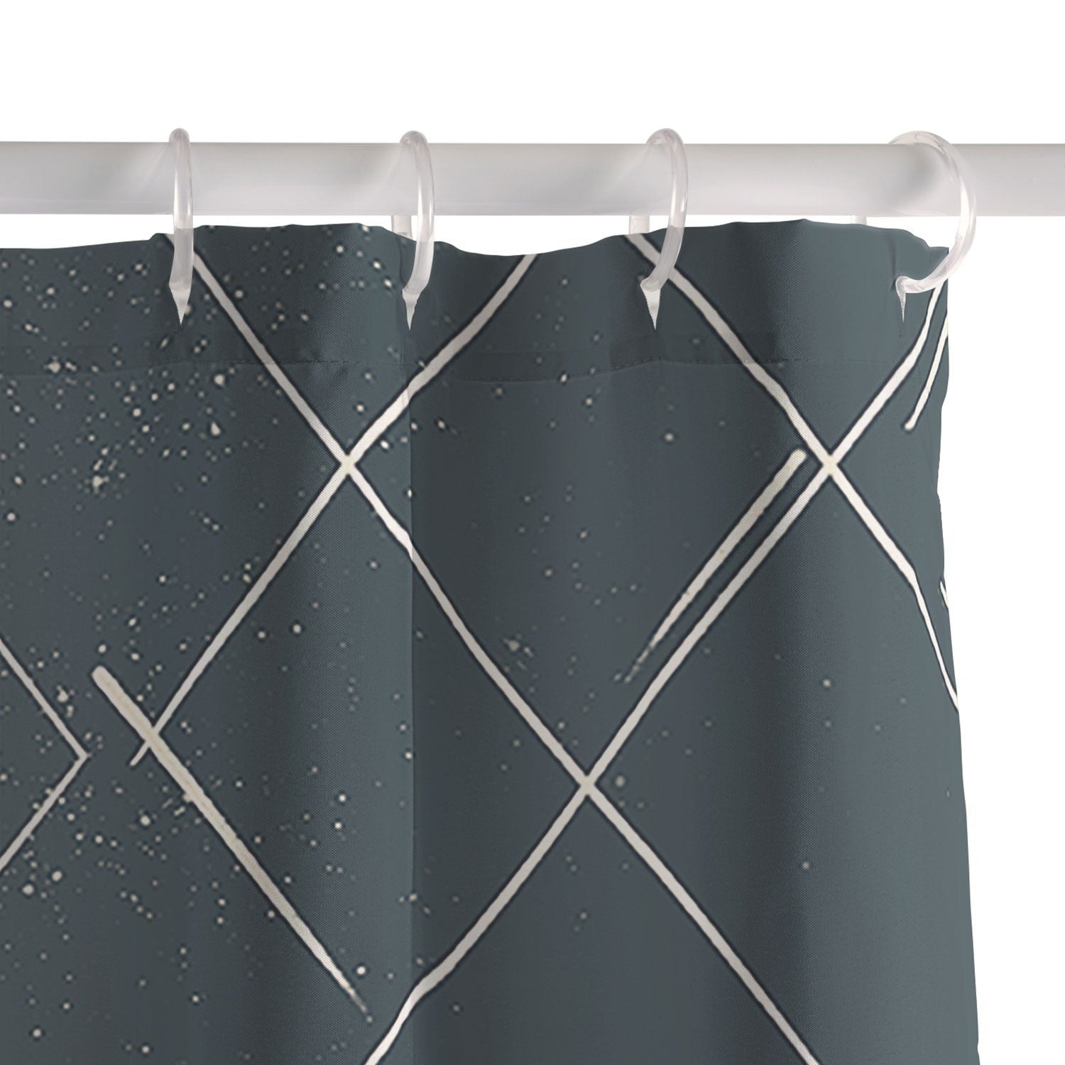 Little Om Starry Web navy Shower Curtain