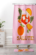 Jessica Molina Orange Spritz Shower Curtain And Mat