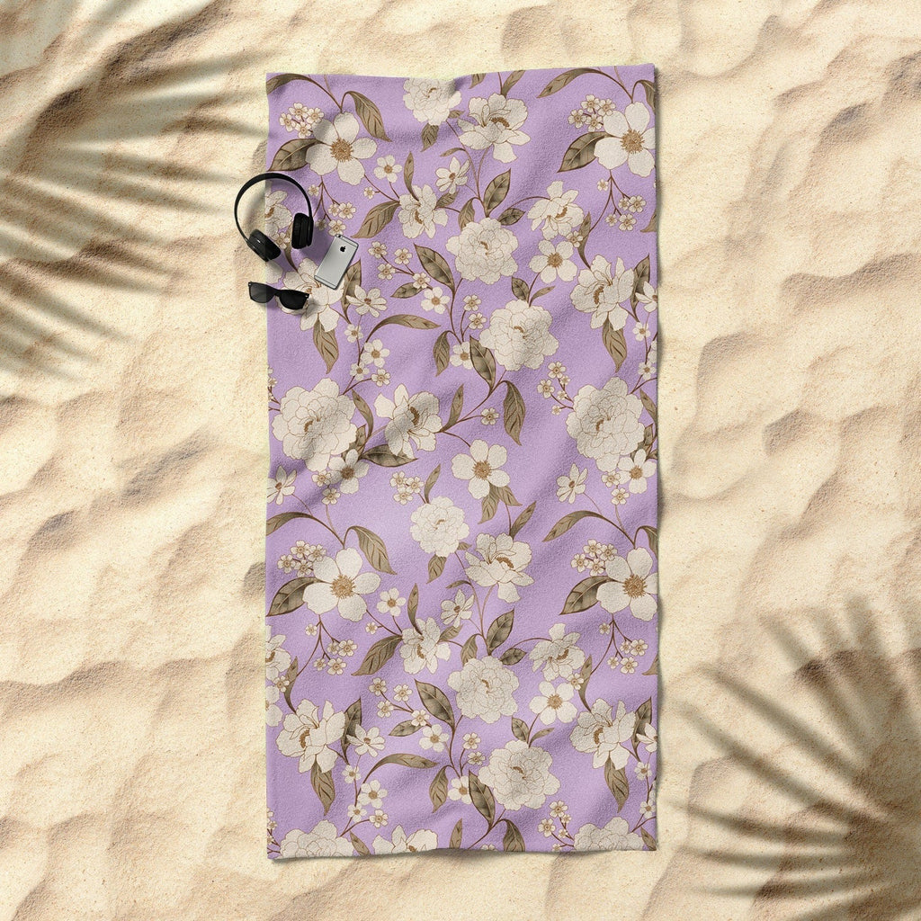 Gabriela Fuente Roberta lilac Beach Towel