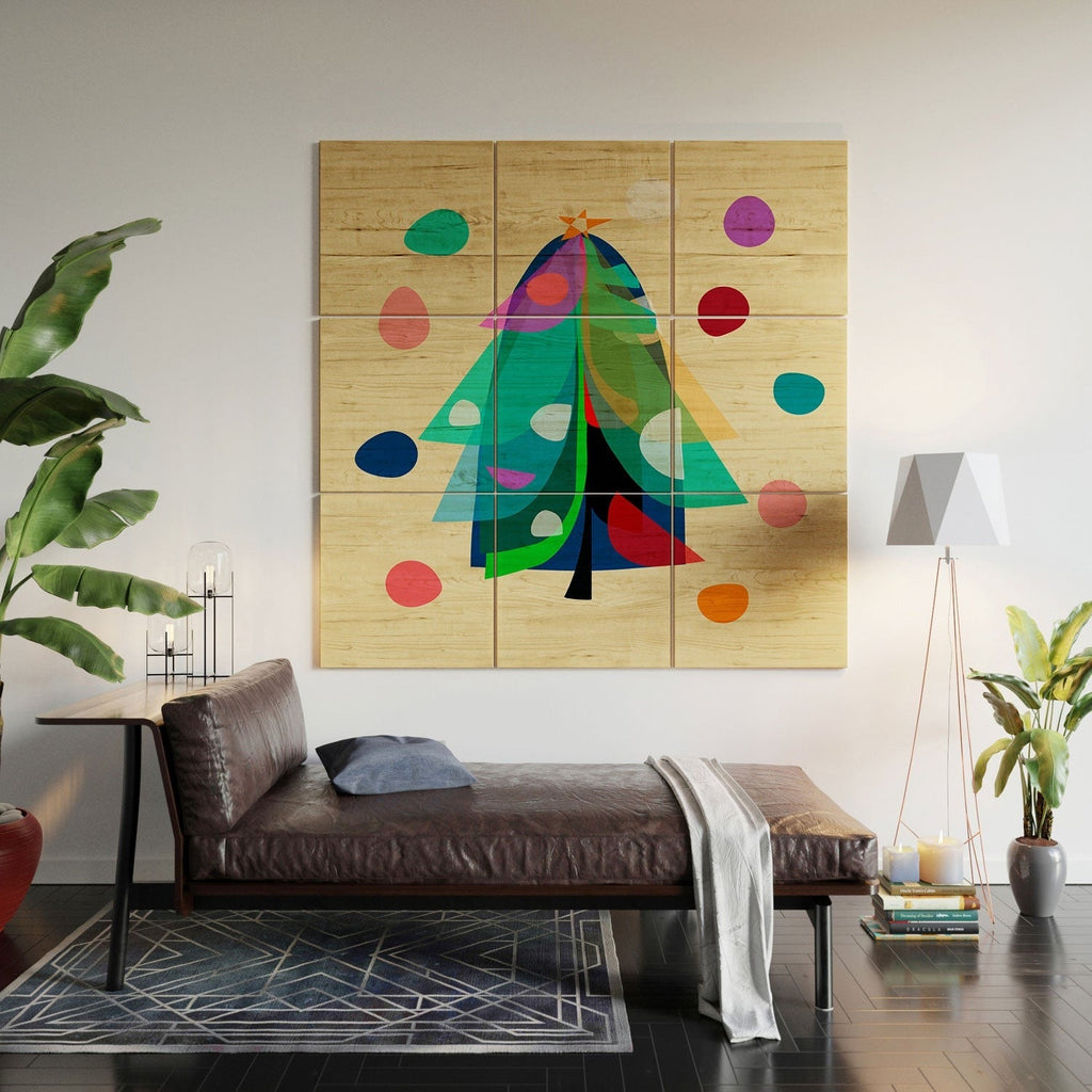 Mirimo Decorated Tree Wood Wall Mural