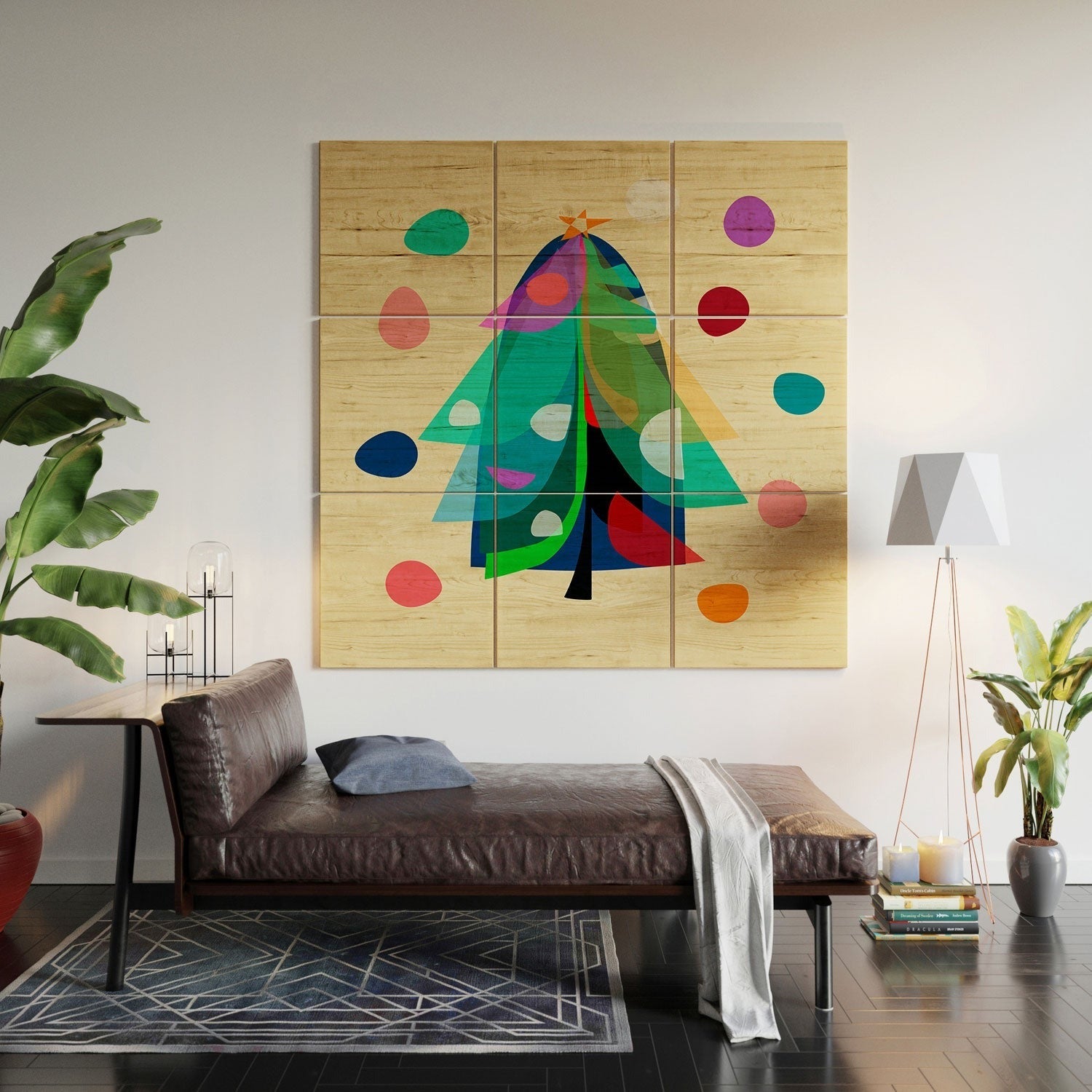 Mirimo Decorated Tree Wood Wall Mural