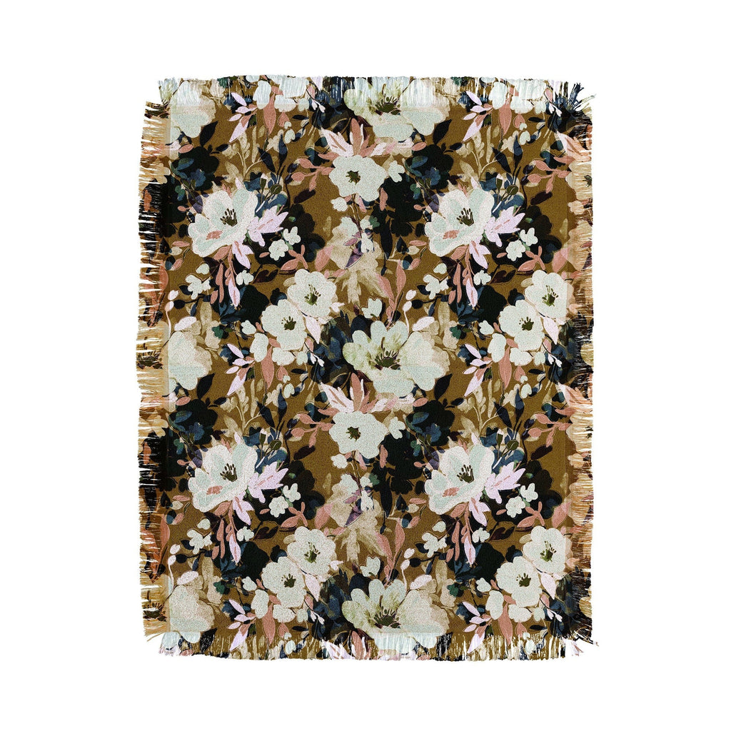 Marta Barragan Camarasa Romantic Floral Fusion Throw Blanket