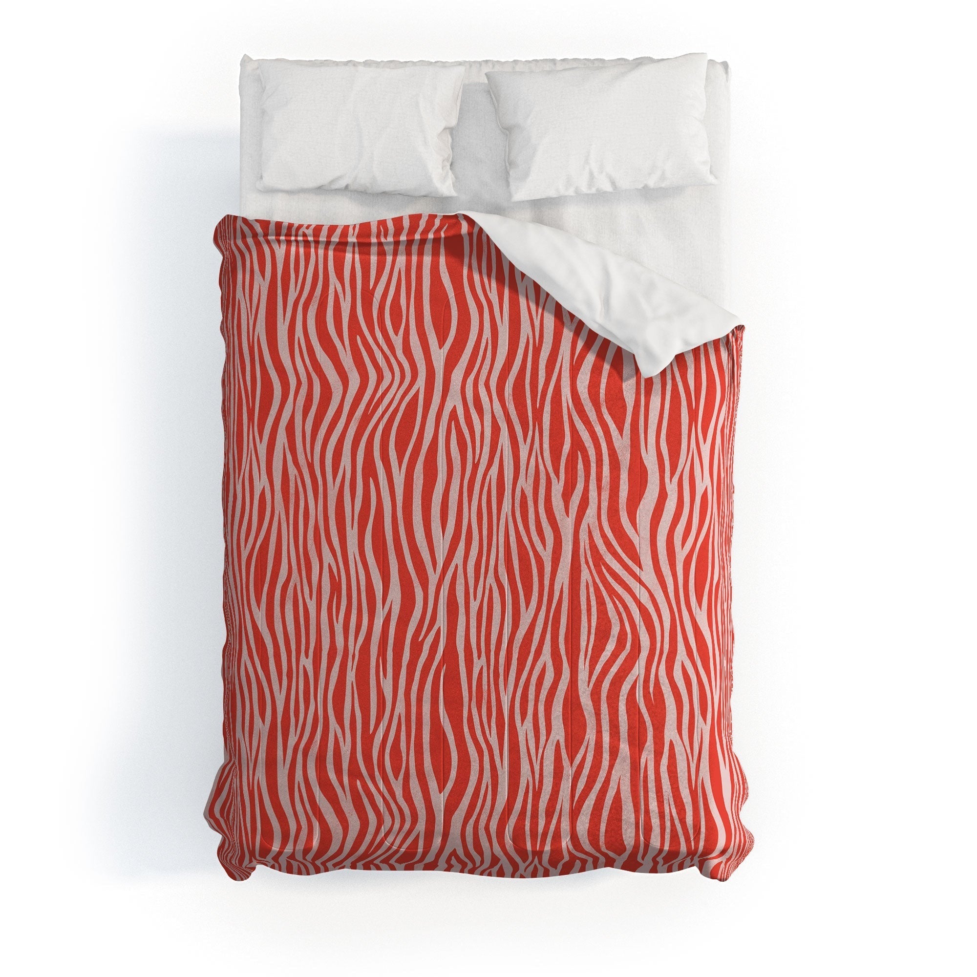 Avenie BR Red Zebra Stripe Comforter