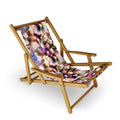 Ninola Design Botanic Retreat Ombre Abstract Watercolor Flowers Pink gold Sling Chair