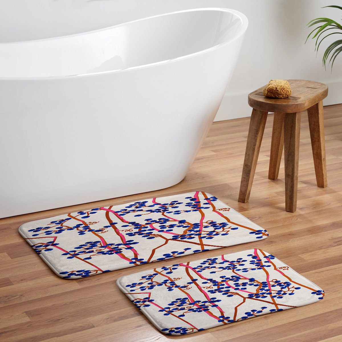 83 Oranges Berry Summer Memory Foam Bath Mat