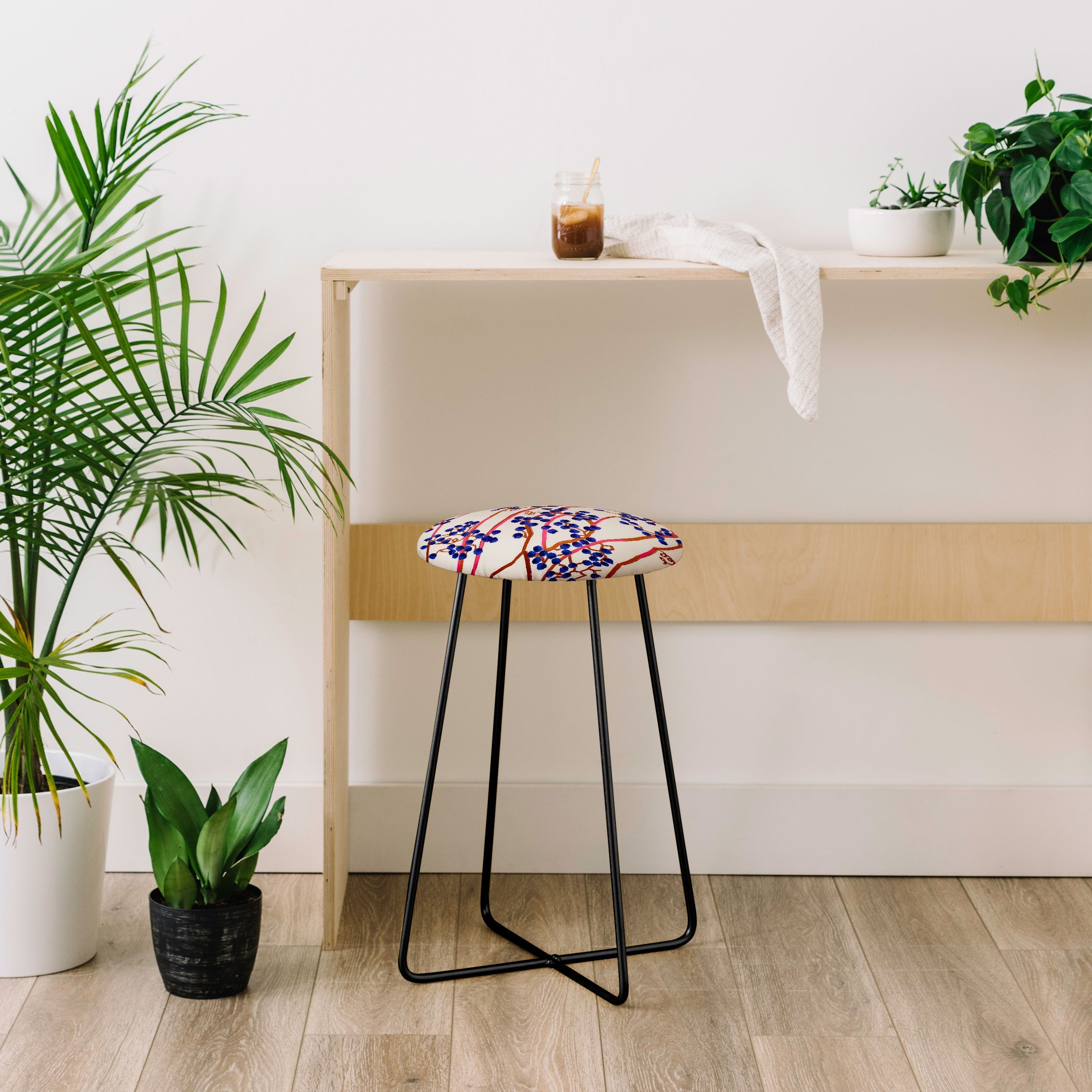 83 Oranges Berry Summer Counter Stool