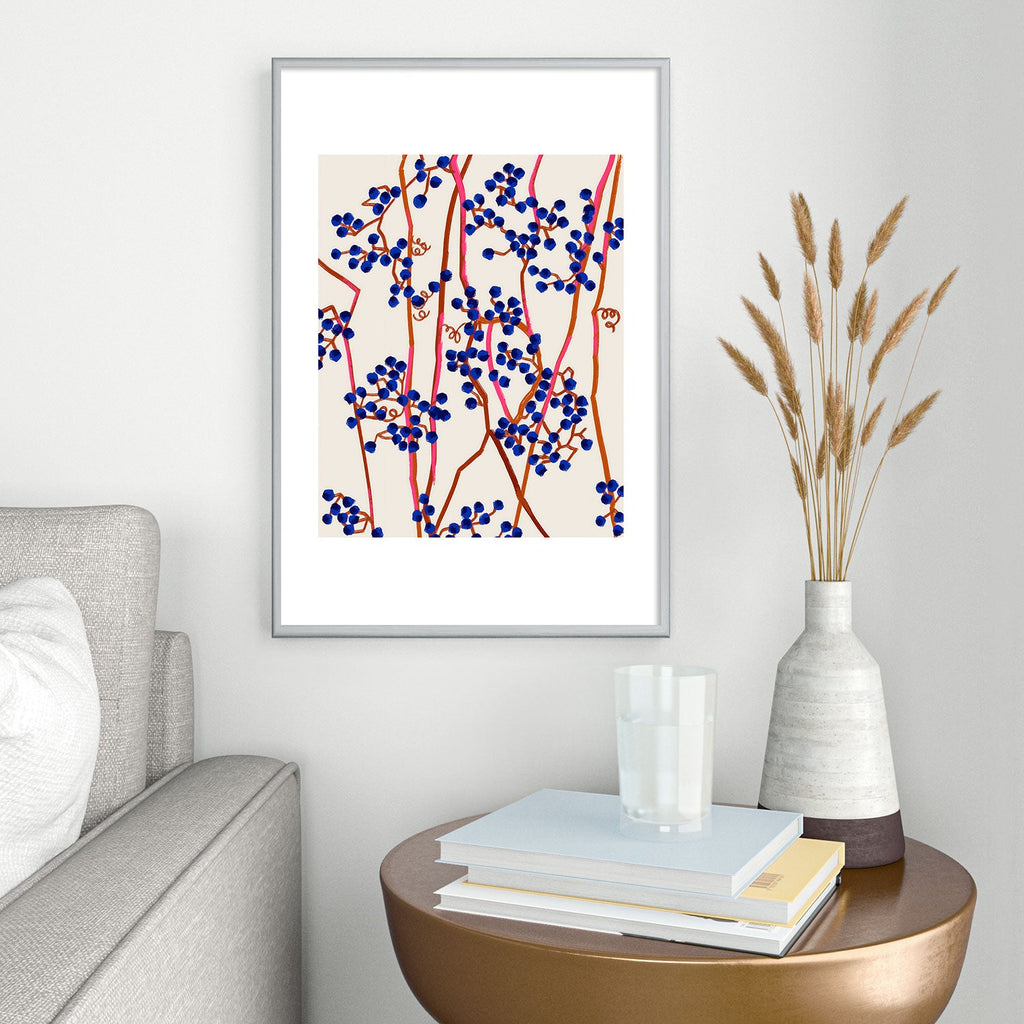 83 Oranges Berry Summer Metal Framed Art Print