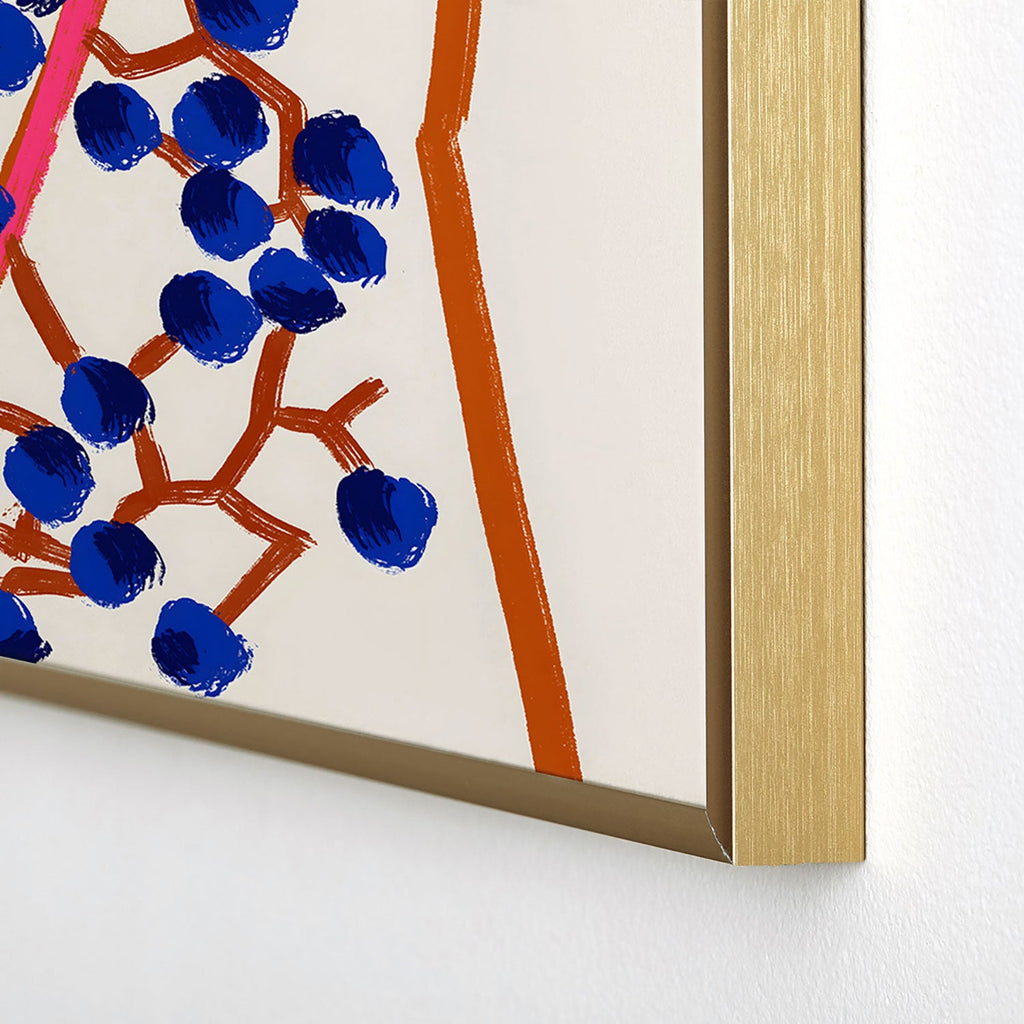 83 Oranges Berry Summer Square Metal Framed Art Print