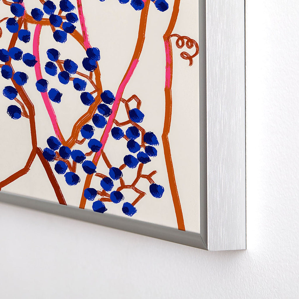 83 Oranges Berry Summer Square Metal Framed Art Print