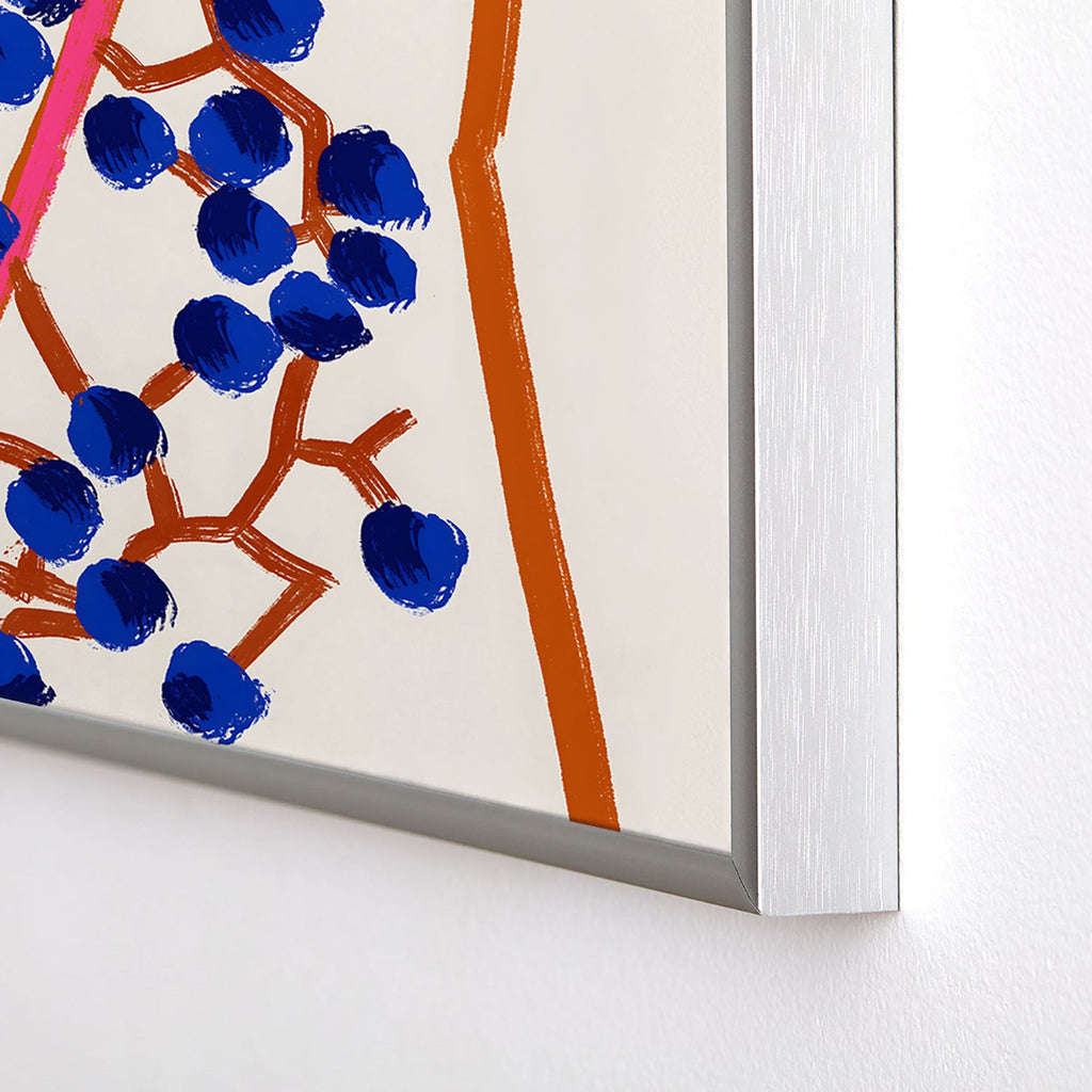83 Oranges Berry Summer Square Metal Framed Art Print