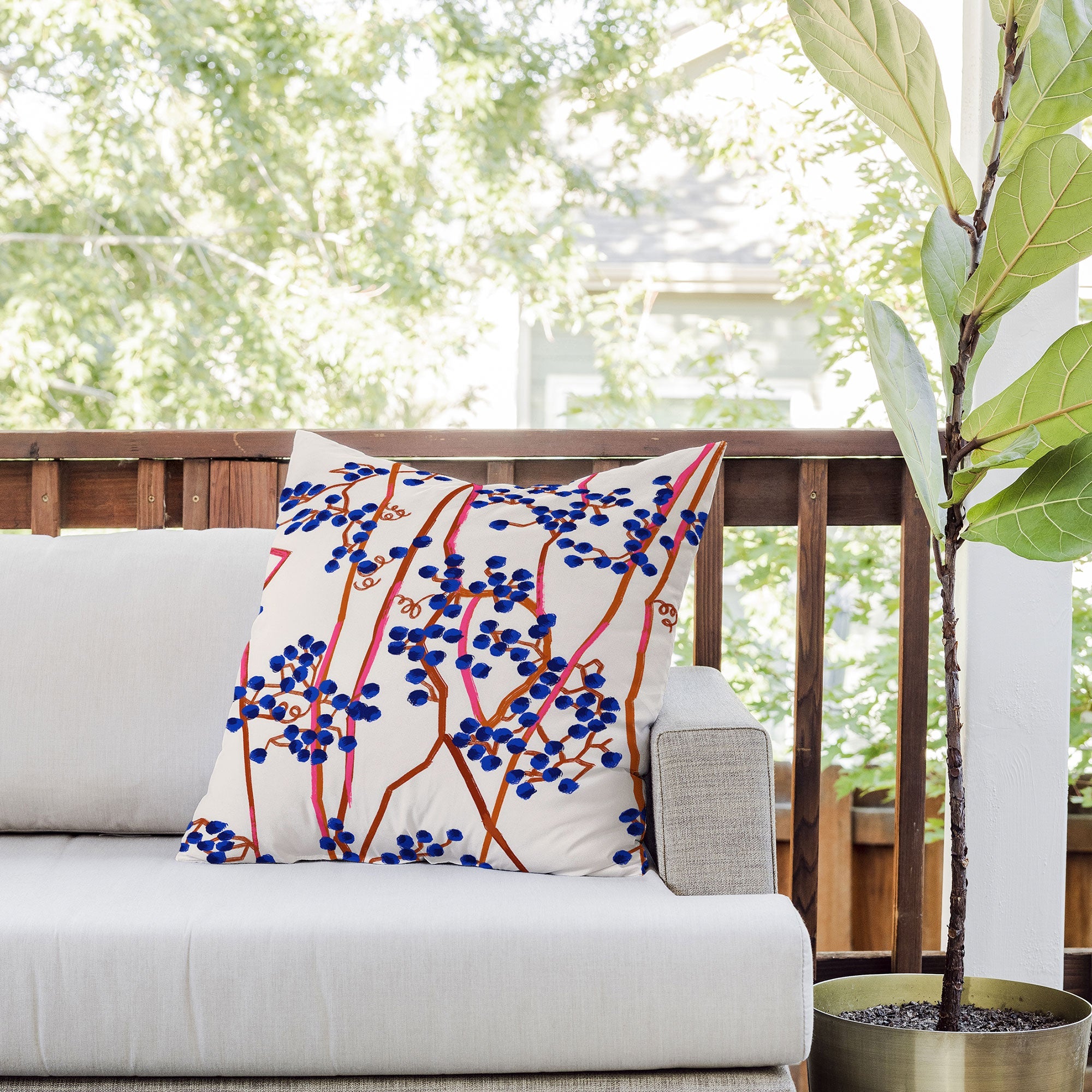 83 Oranges Berry Summer Outdoor Throw Pillow