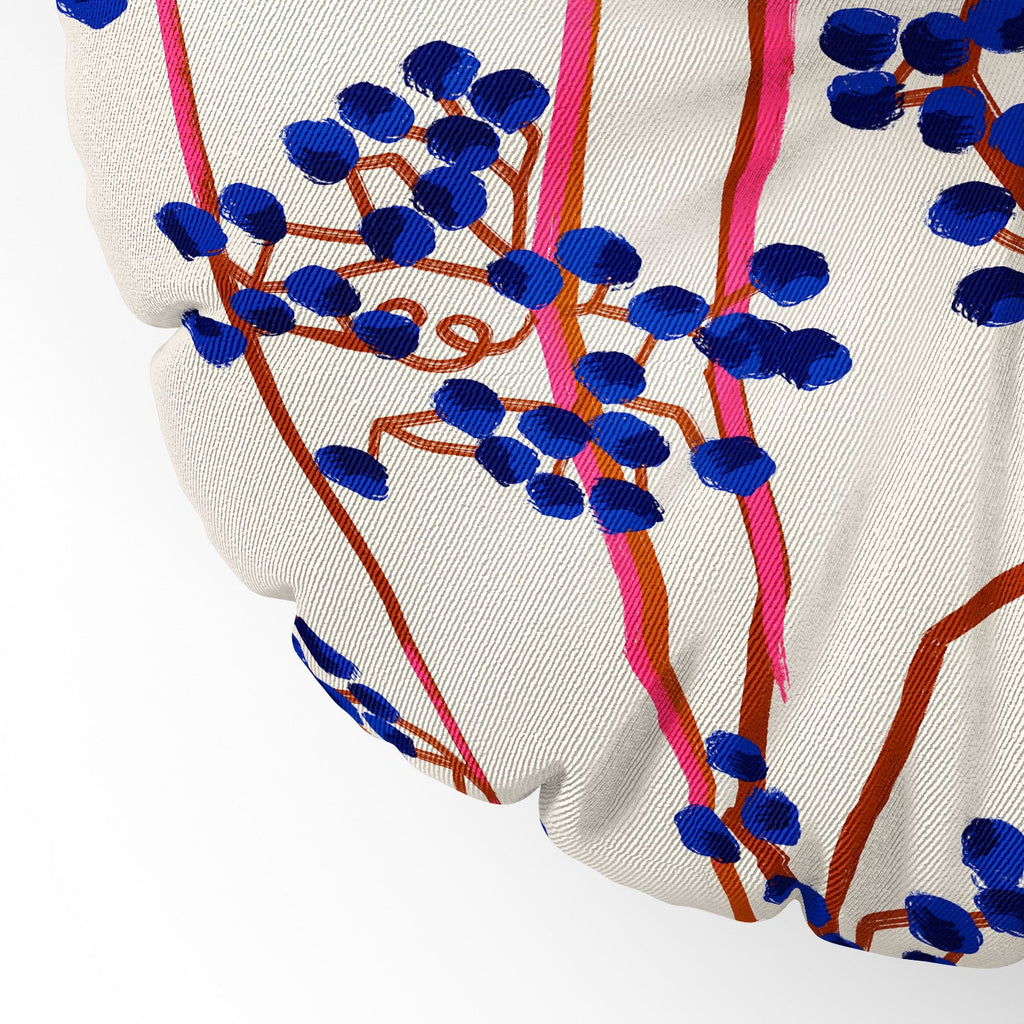 83 Oranges Berry Summer Floor Pillow Round