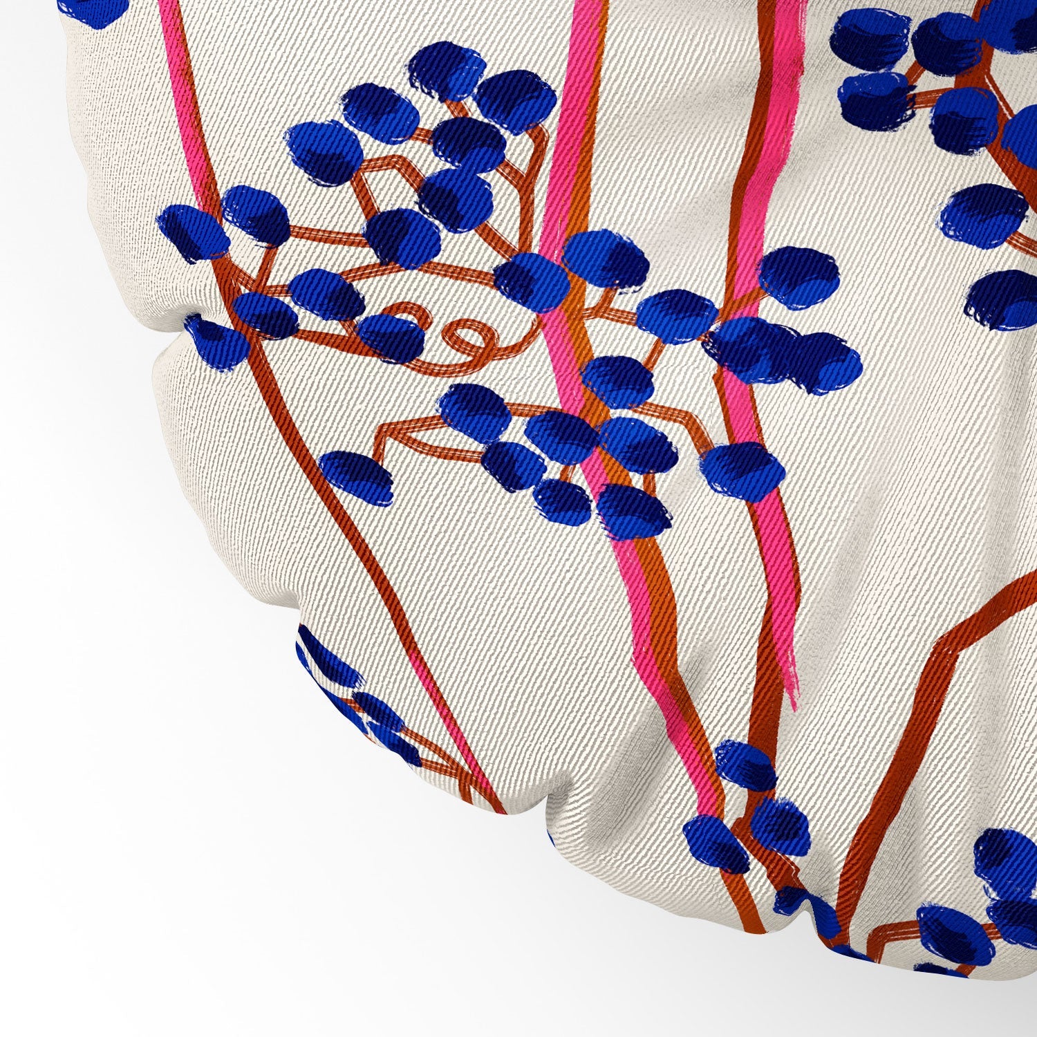 83 Oranges Berry Summer Floor Pillow Round