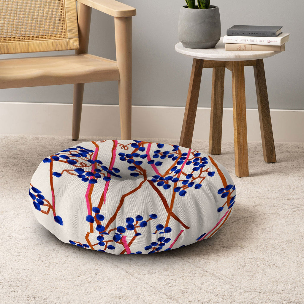 83 Oranges Berry Summer Floor Pillow Round