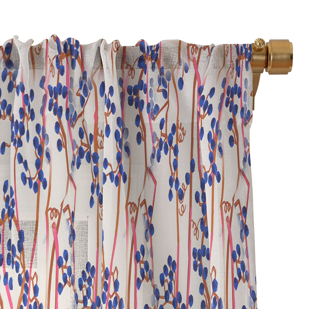 83 Oranges Berry Summer Sheer Window Curtain